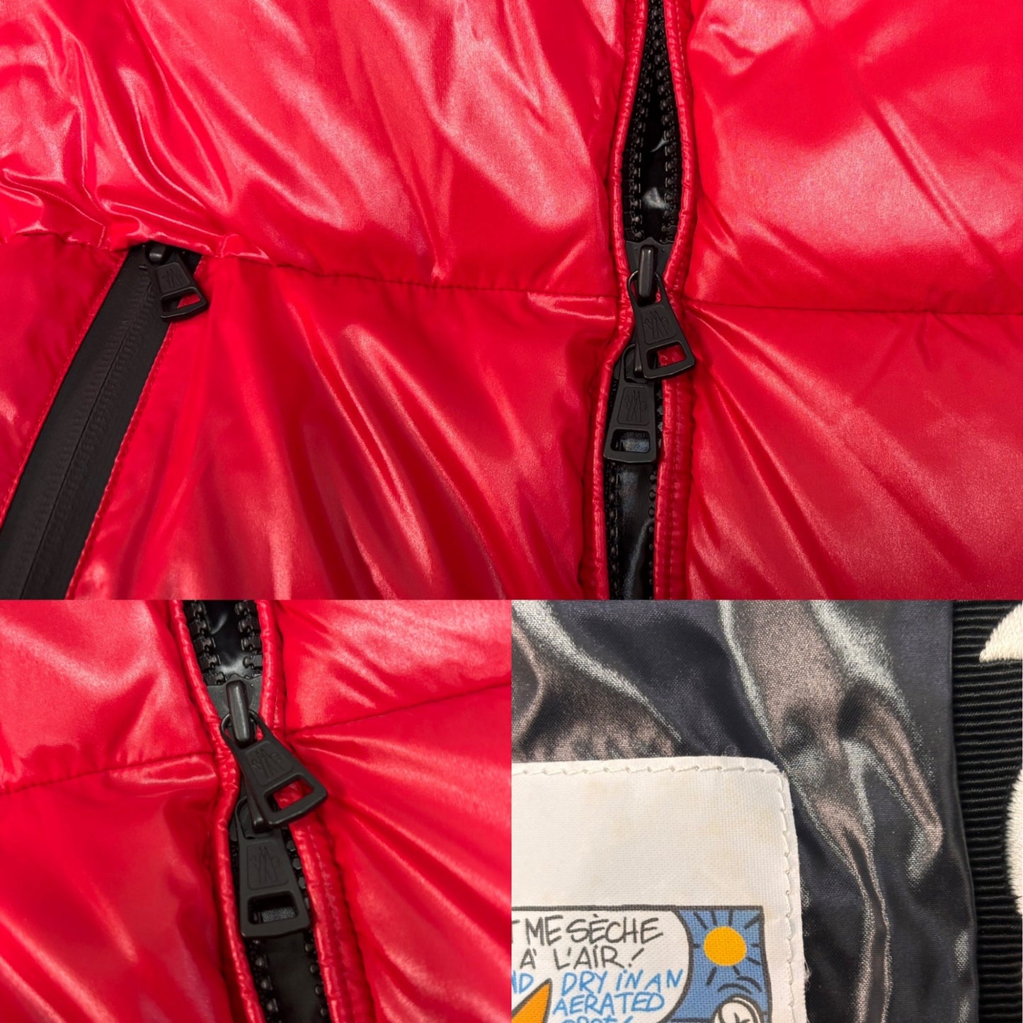 14L1《極美品》 MONCLER モンクレール 20-21AW AGNEAUX アニョー ロゴテープ ダウンベスト F20911A51C00 サイズ2 レッド DOWN VESTt18r