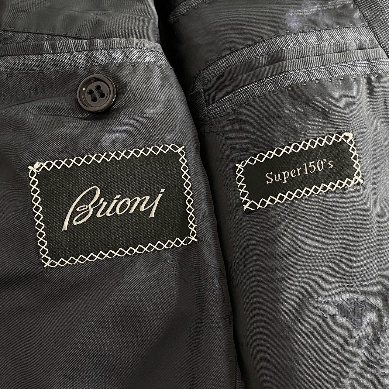 74i11 イタリア製 Brioni ブリオーニ MADISON シングルスーツ セットアップ Super150s生地 ブルー ストライプ ウール メンズ 紳士服