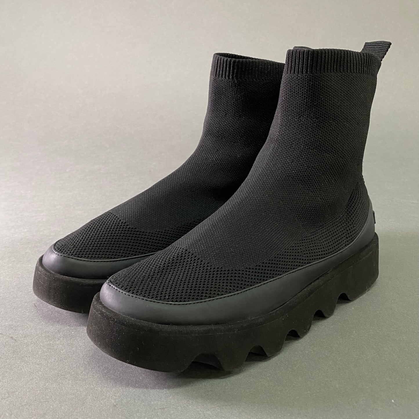 3l25 ISSEY MIYAKE イッセイミヤケ × UNITED NUDE ユナイテッドヌード BOUNCE FIT ソックススニーカー ブーツ 38 24~25cm ブラック シューズ