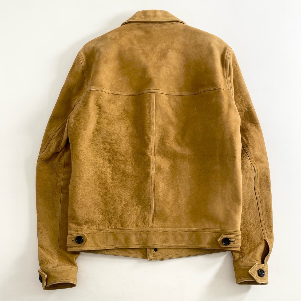 68g26 Rags MCGREGOR ラグスマックレガー 4BUTTONS LEATHER JACKET レザージャケット 牛革 日本製 ヌバック 211145102 Mサイズ キャメル カウレザー