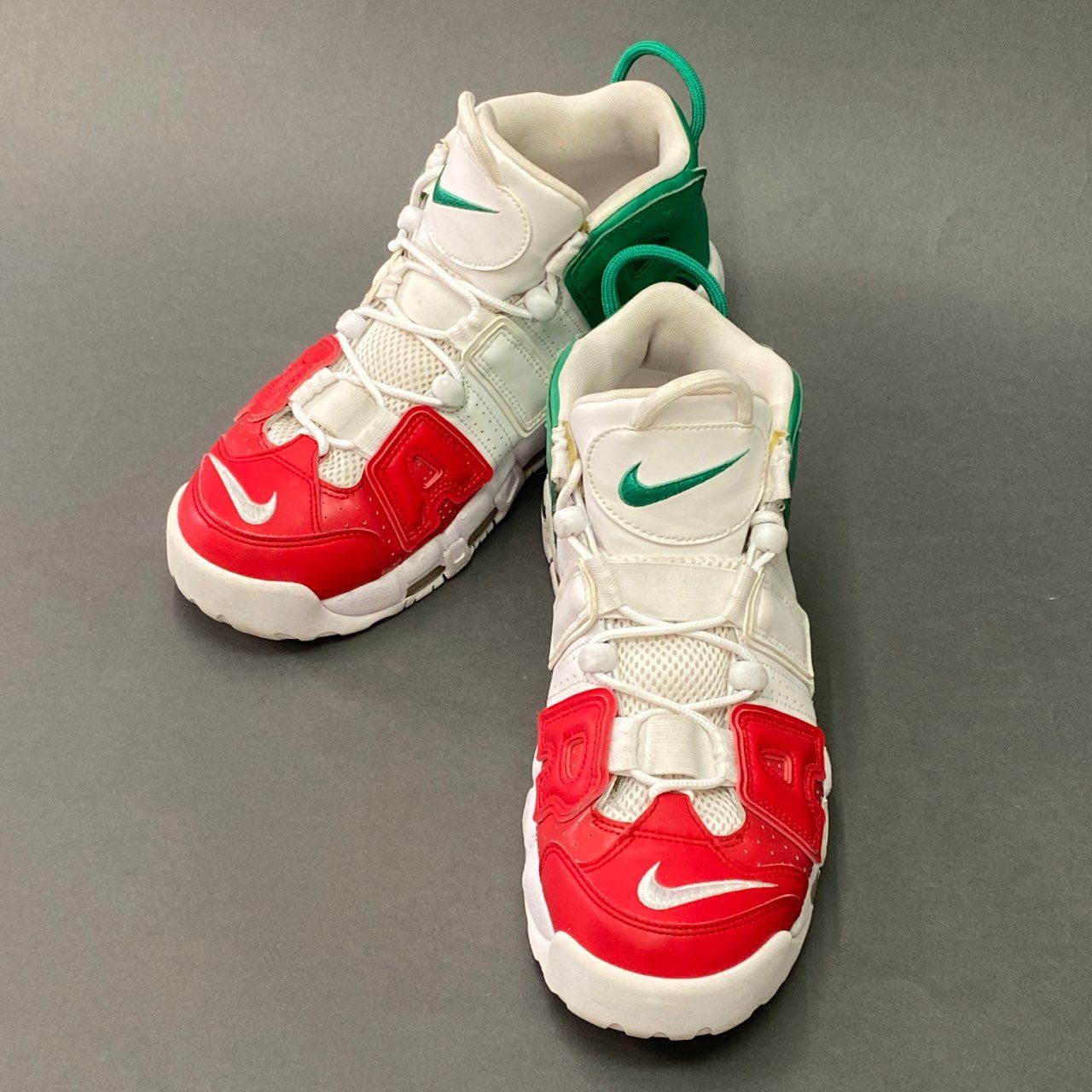 7l20 NIKE ナイキ AIR MORE UPTEMPO 96 ITALIAN FRAG モアテン スニーカー AV3811-600 27.5cm レッド ホワイト グリーン エアモアアップ テンポ イタリア シューズ