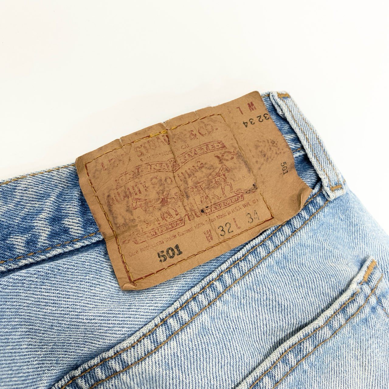50h25 《VINTAGE》 90’s Levi's リーバイス 501 ストレートデニムパンツ ボトムス ジーンズ USA製 99年 W32 L34 ブルー コットン メンズo07t