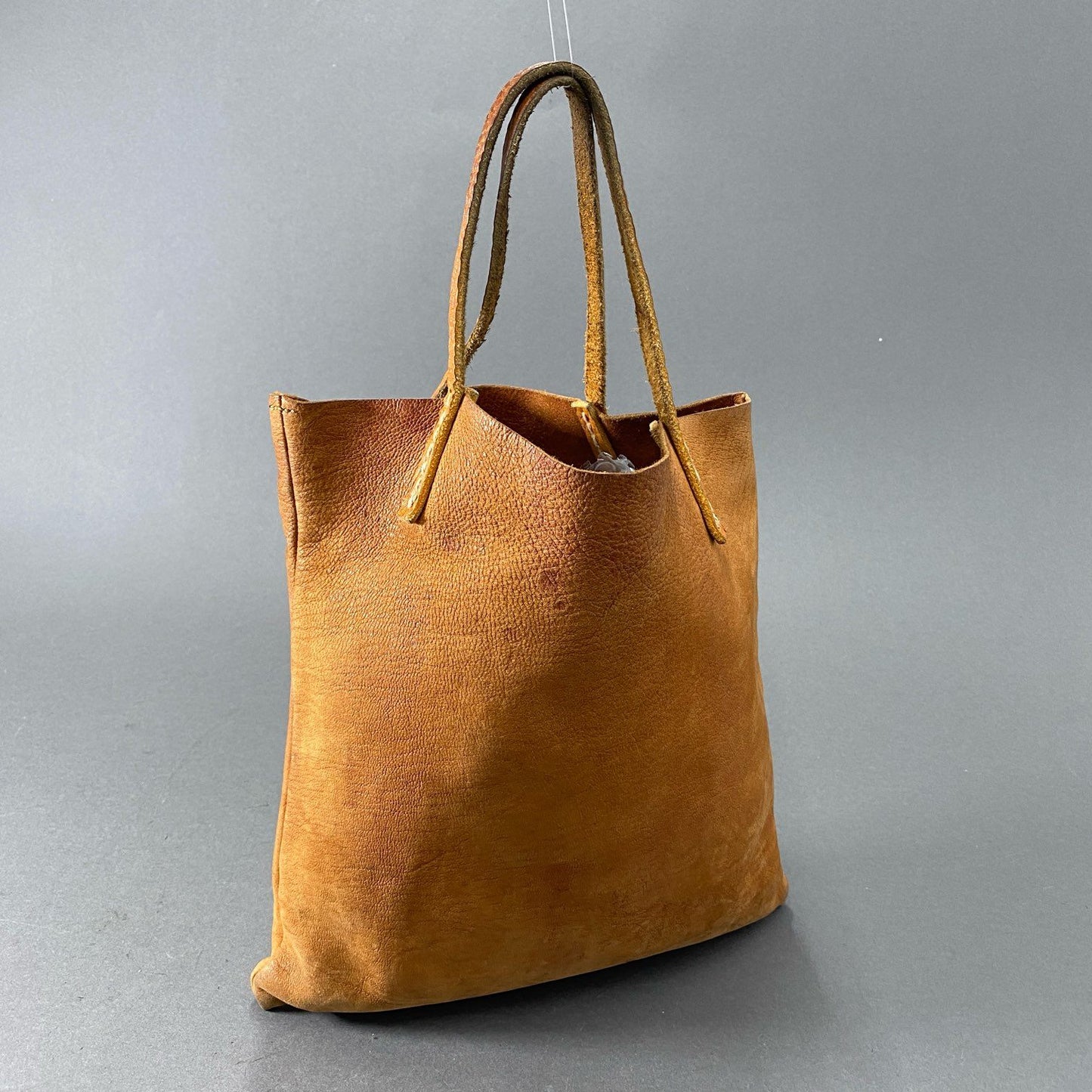 Ag28 BRU NA BOINNE x Zepanese Club ブルーナボイン ゼパニーズクラブ x ZPC LEATHER BAG ヌバックレザートートバッグ ZPCロゴ キャメル レザー