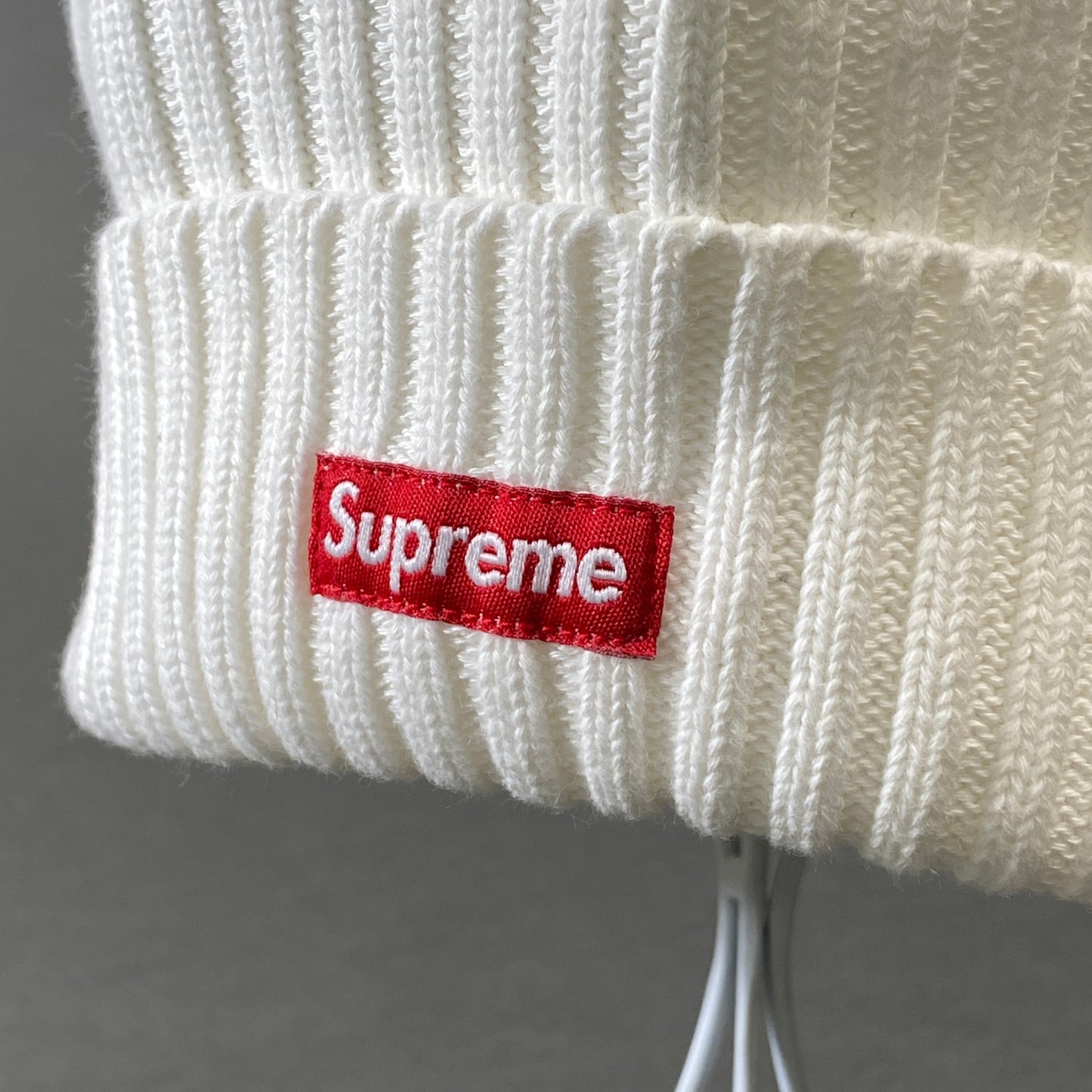 g31 SUPREME シュプリーム Overdyed Beaie オーバーダイ ビーニー ニット帽 ニットキャップ SMALL BOX LOGO スモールボックスロゴ ホワイト コットン メンズo07t