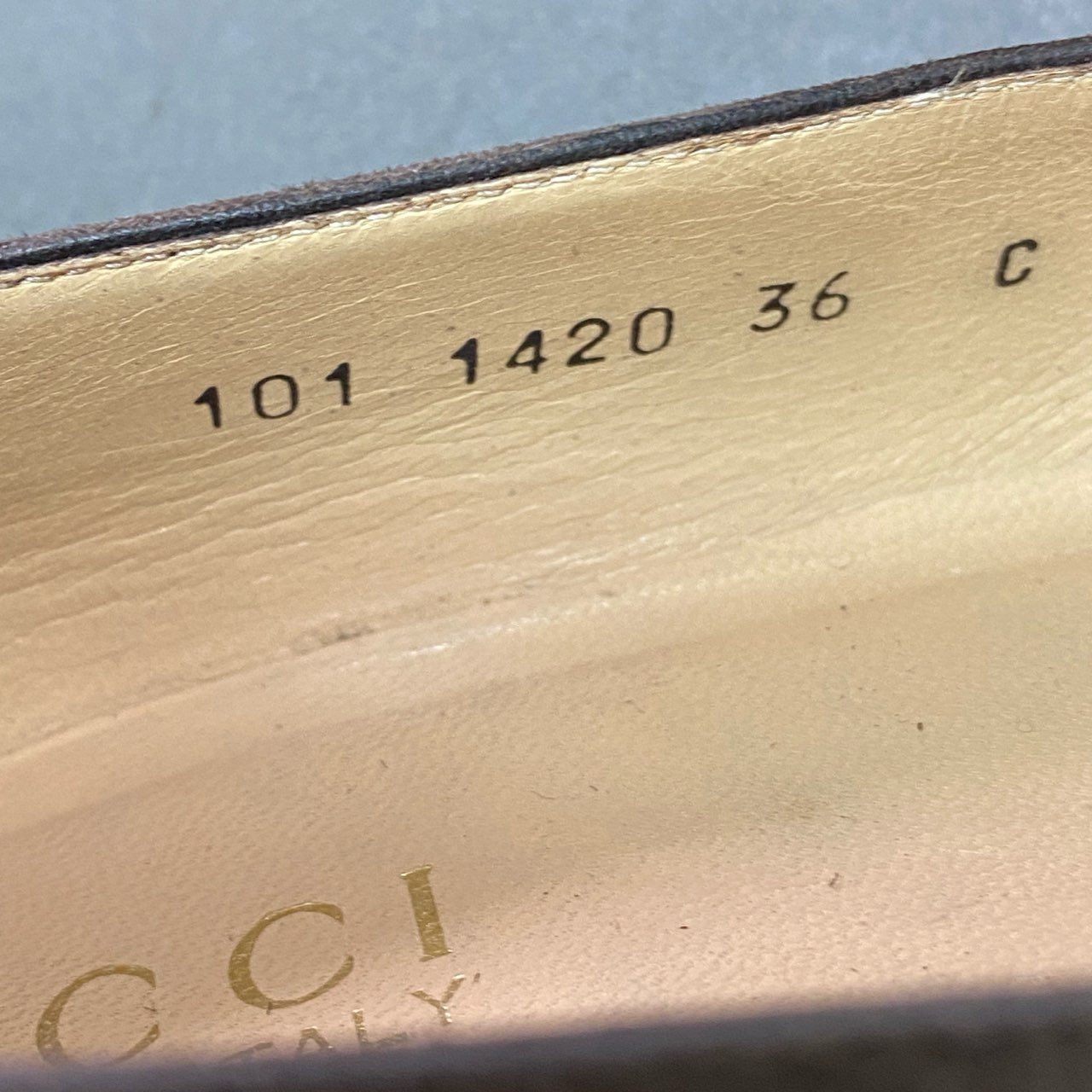 8c25 GUCCI グッチ ホースビット パンプス チャンキーヒール スクエアトゥ イタリア製 36 ブラウン スエード