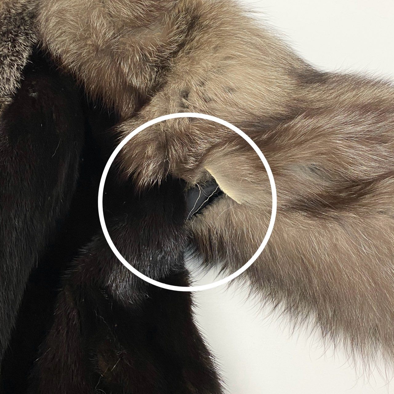 6L5 マホガニーミンク × シルバーフォックス 丈118cm 超ロングコート サイズF ブラウン 最高級本毛皮 MINK × FOX FUR レアデザイン ボリューム◎t18r