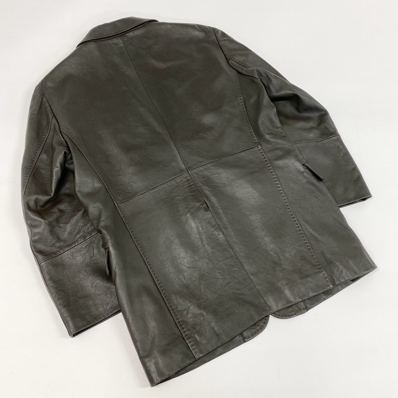 37f24 allegri アレグリ テーラードジャケット 革ジャン レザージャケット 羊革 ラムレザー メンズジャケット 男性用 4FR27-522-07 48 L ブラウン