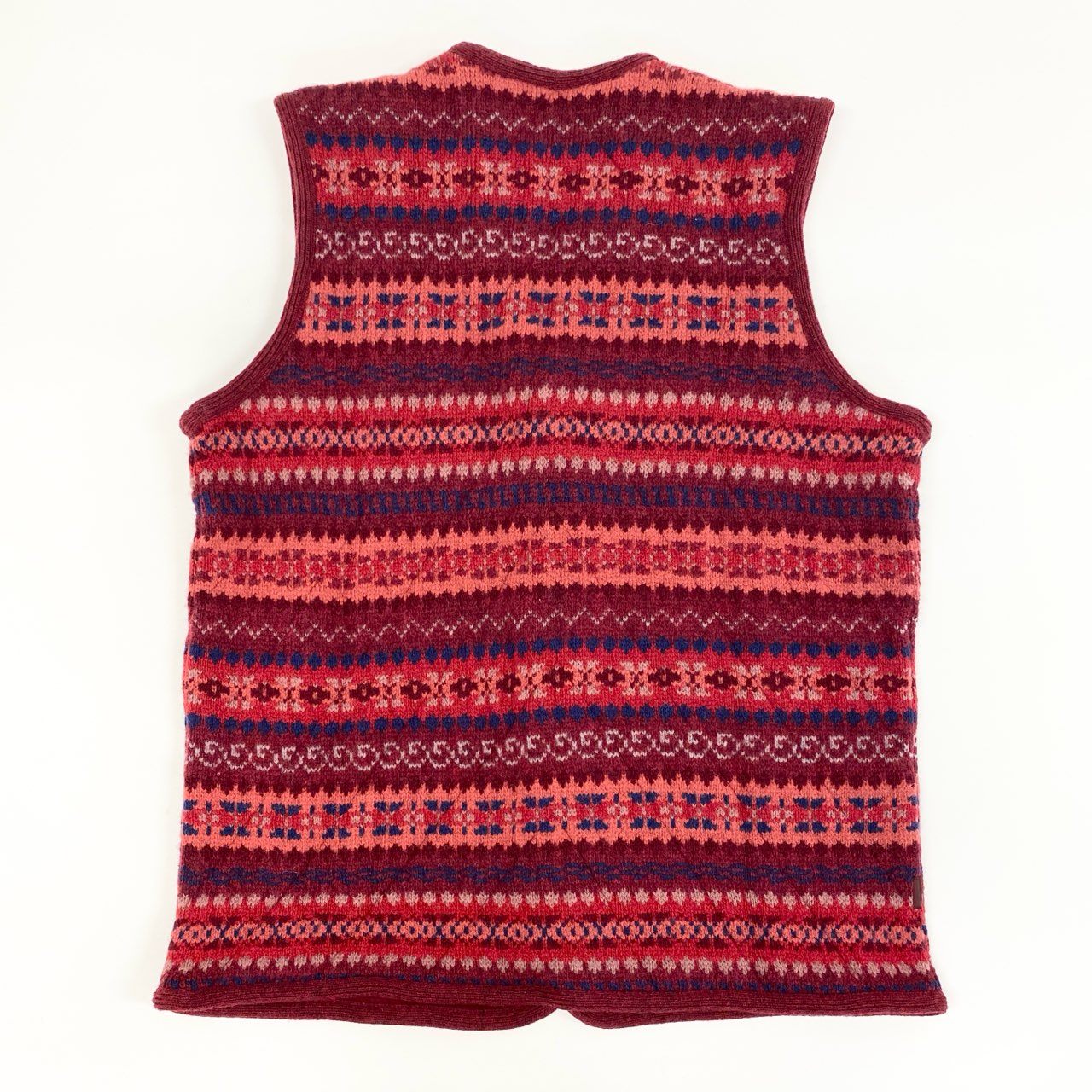 75f24 《極美品》定価¥73.290 Jamieson’s ジャミーソンズ Papas パパス ウールベスト F レッド 日本製