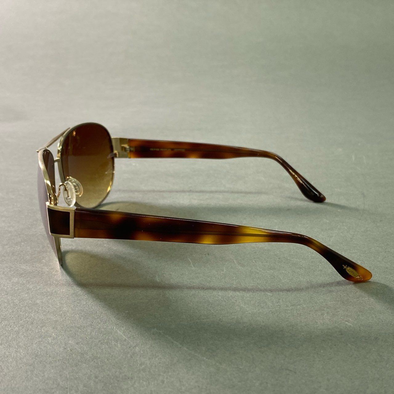 b12 OLIVER PEOPLES オリバーピープルズ Bradford ブラッドフォード ティアドロップ サングラス 63□12-135 ブラウン アイウェア 日本製 眼鏡 ケース付き