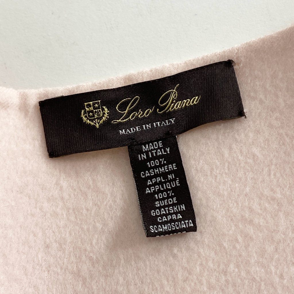 63g2 イタリア製 Loro Piana ロロピアーナ カシミヤポンチョ ケープ フリーサイズ ピンク カシミヤ100% レディース 婦人