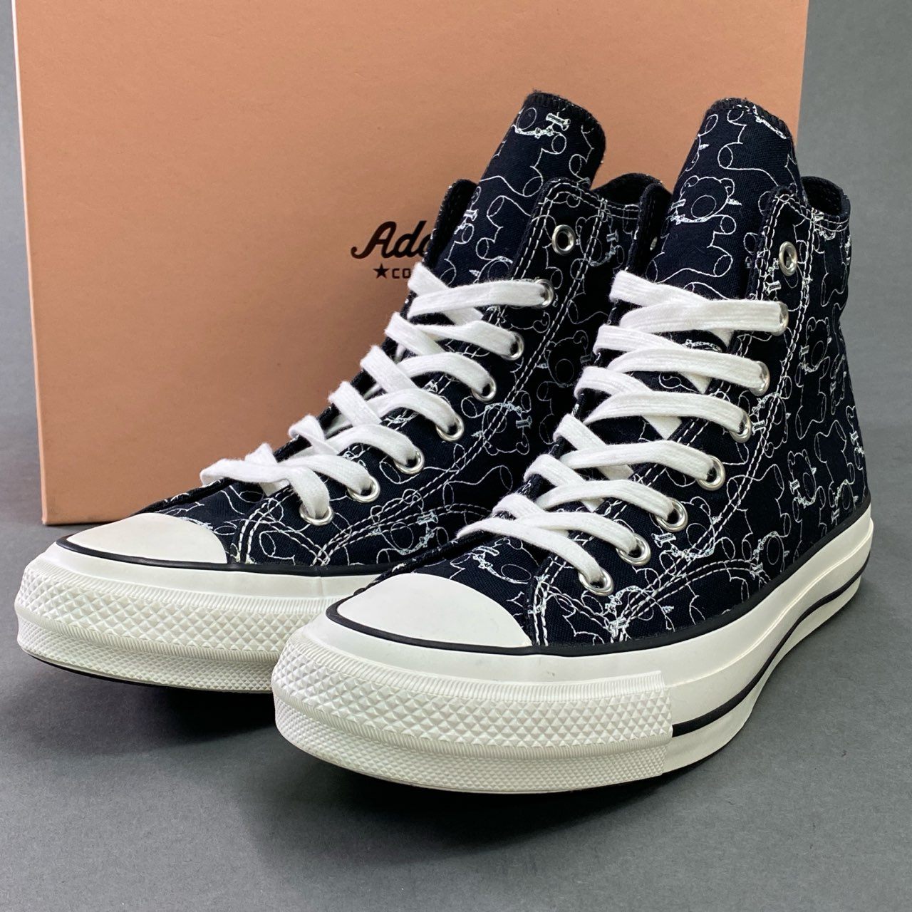 13c25 【未使用】 CONVERSE Addict × UNDER COVER コンバース アディクト アンダーカバー チャックテイラー マテリアル ハイ ハイカットスニーカー シューズ 1CL579 27.5cm ブラック ホワイト メンズ