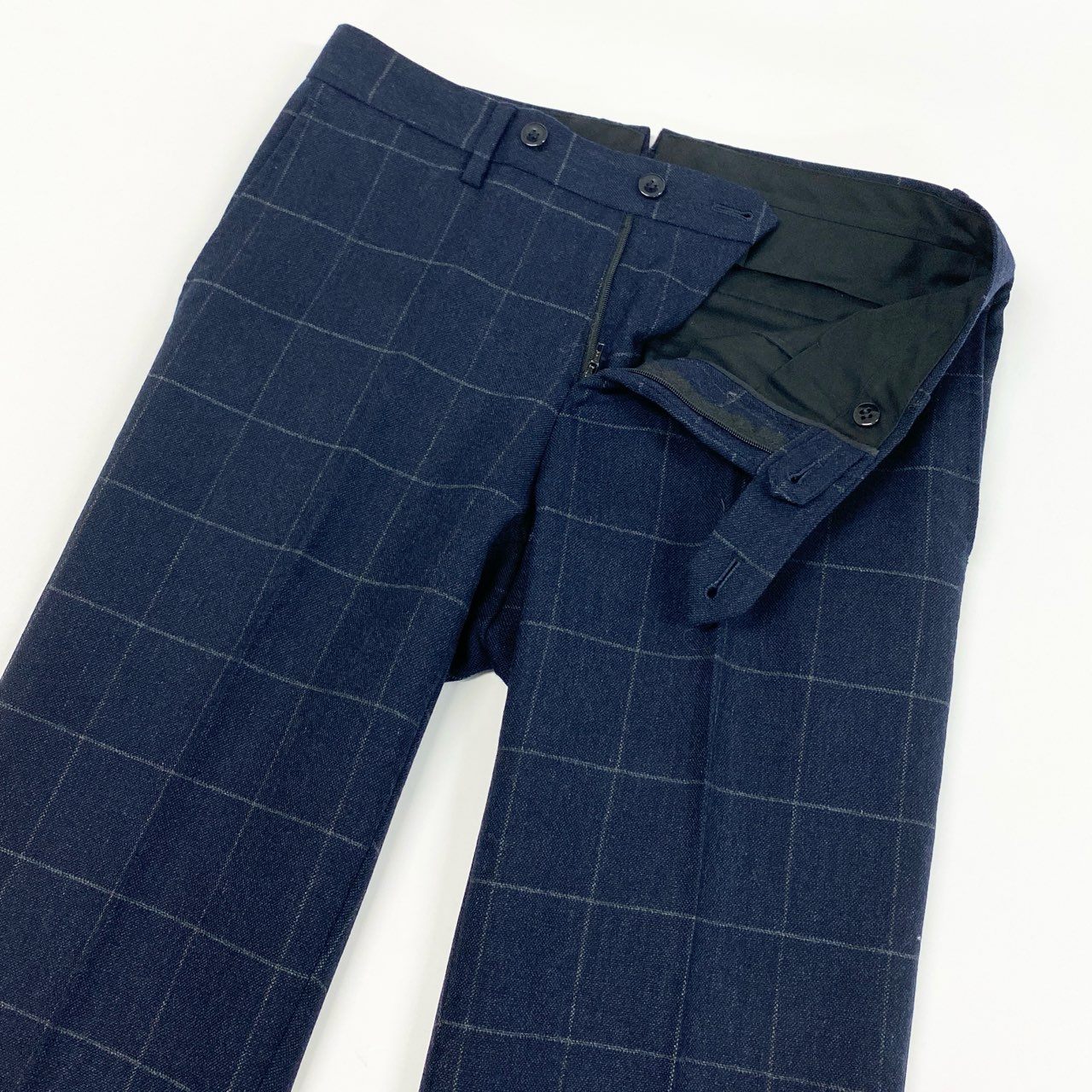 87f24 《美品》 RING JACKET リングヂャケット × guji グジ カシミヤブレンド セットアップ スーツ 42 ネイビー Zegna ゼニア生地 フォーマル ビジネス