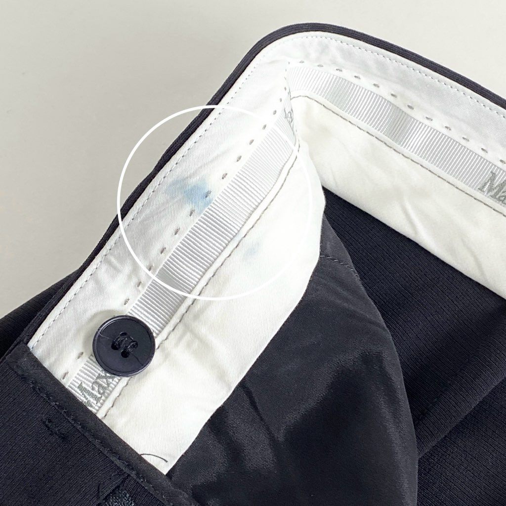 19h10 定価¥97,900 Max Mara マックスマーラ スラックスフレアパンツ 36 ブラック センタープレス タグ付き イタリア製