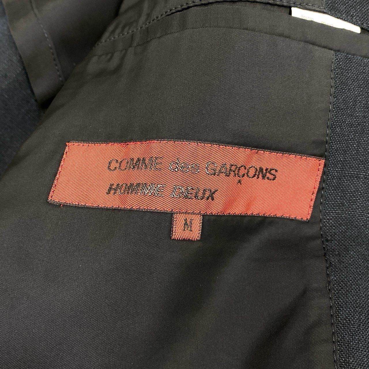 32d11 COMME des GARCONS HOMME DEUX コムデギャルソンオムドゥ テーラードジャケット サマージャケット ブレザー DJ-71031M サイズM ダークネイビー リネン100% AD1997 90s メンズ