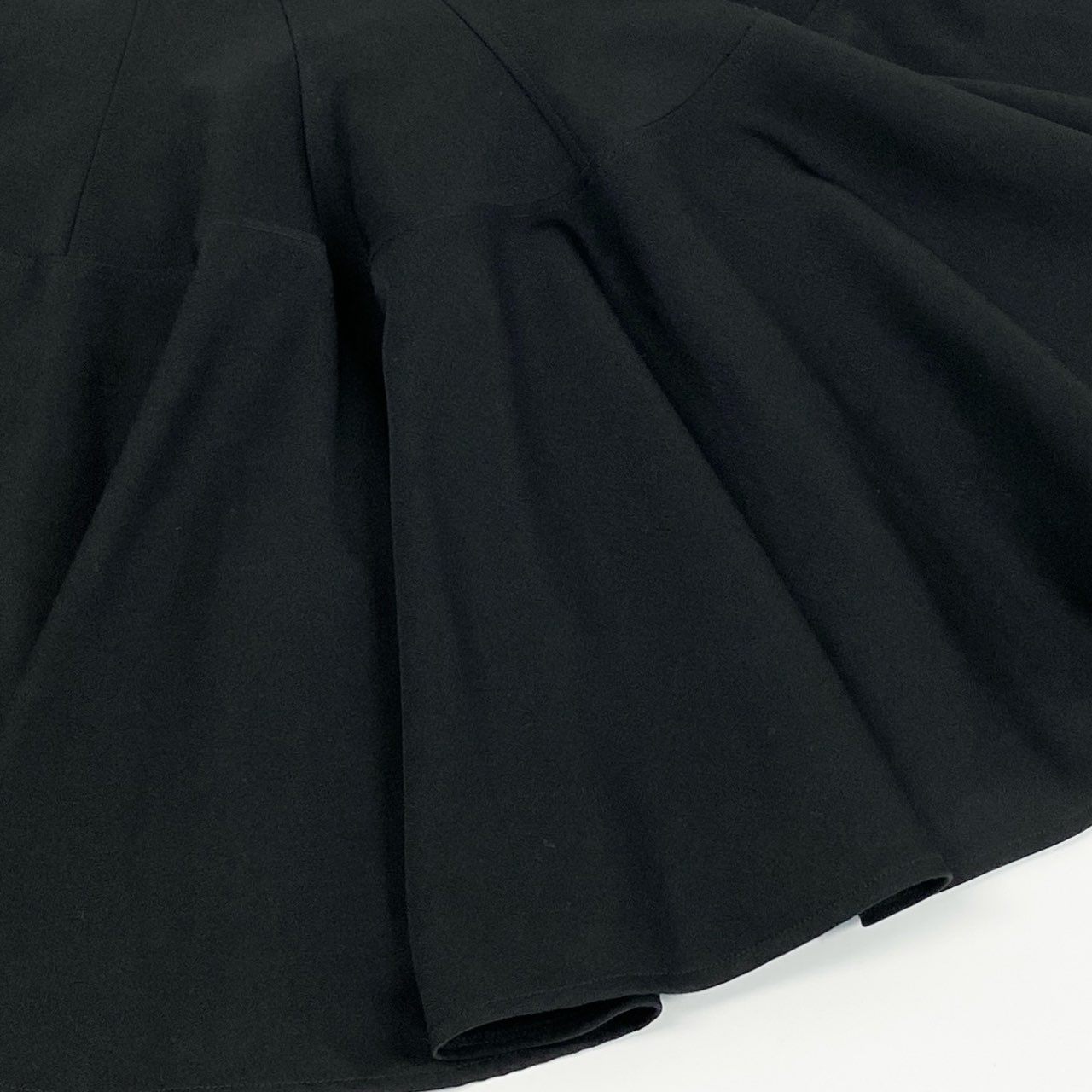 17f30 フランス製 ALAIA アライア ミニスカート 立体裁断 フレアスカート サイズ36 ブラック ウール レディース 女性用