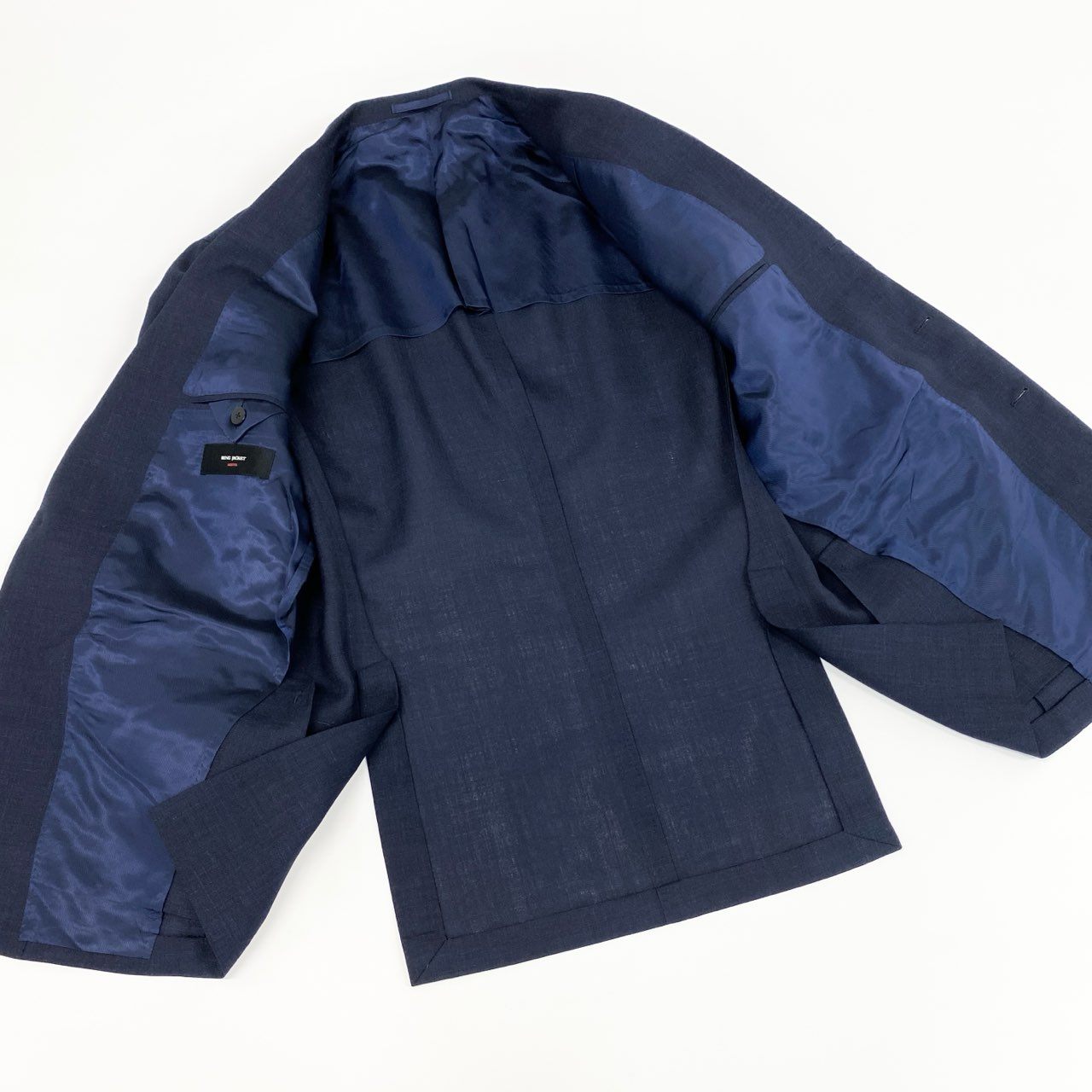 55f16 RING JACKET MEISTER リングヂャケット マイスター シングルスーツ セットアップ テーラードジャケット/スラックス サイズ52 ネイビー ウールシルク メンズ