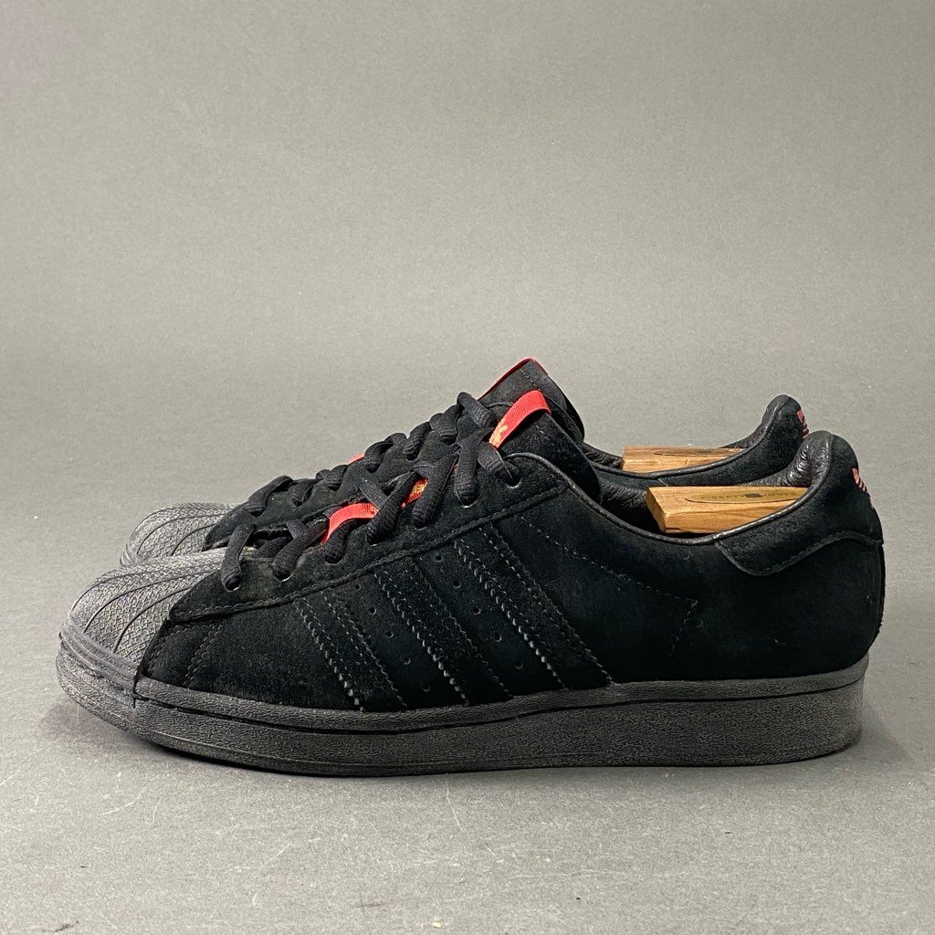 3d21 adidas アディダス × THRASHER スラッシャー SUPER STAR ADV スーパースター スケートボード スニーカー 26.0cm ブラック スケシュー FY9025
