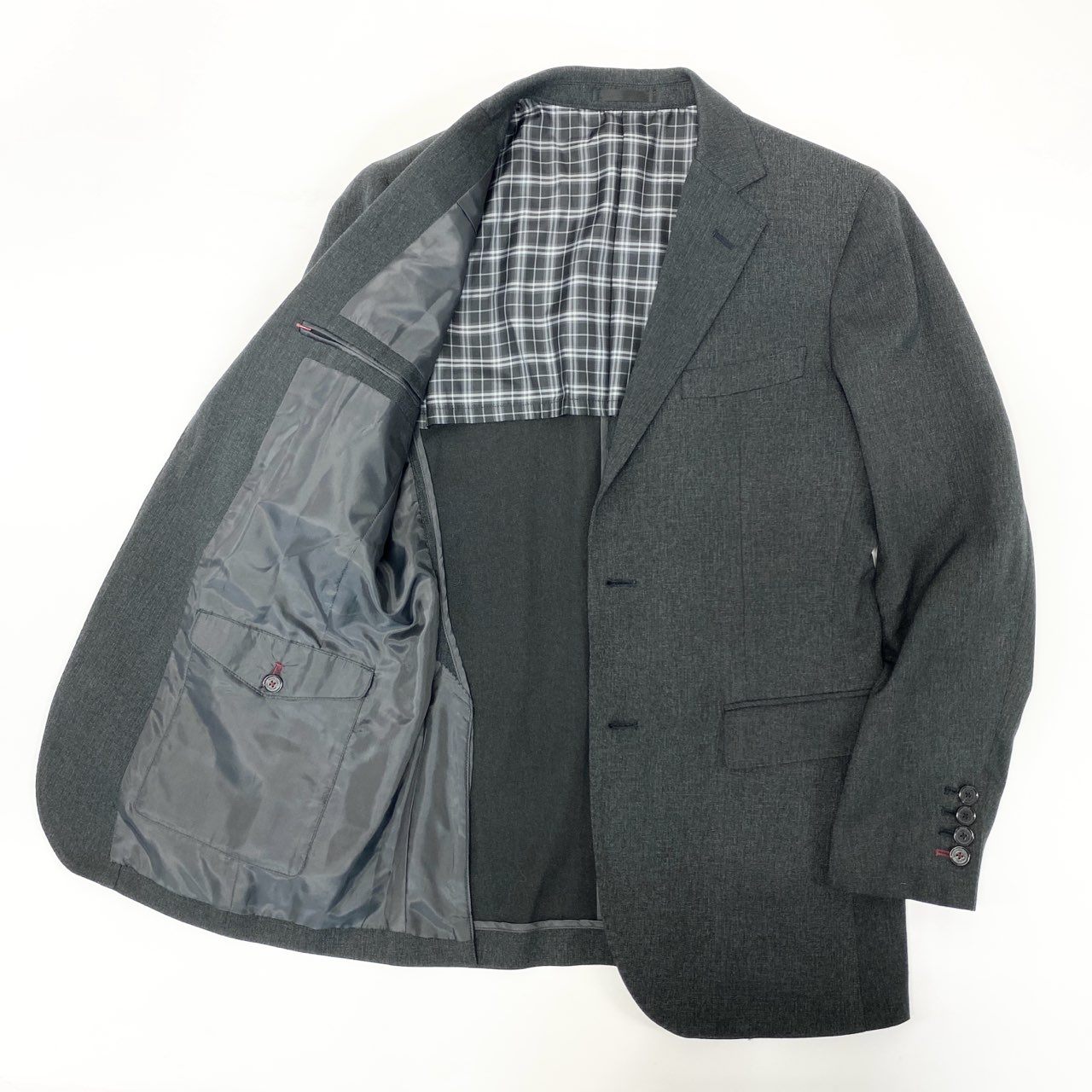 70j15《美品》BLACK LABEL CRESTBRIDGE ブラックレーベル クレストブリッジ テーラードジャケット ジャケット 51D32-403-08 Mサイズ グレー メンズu02t