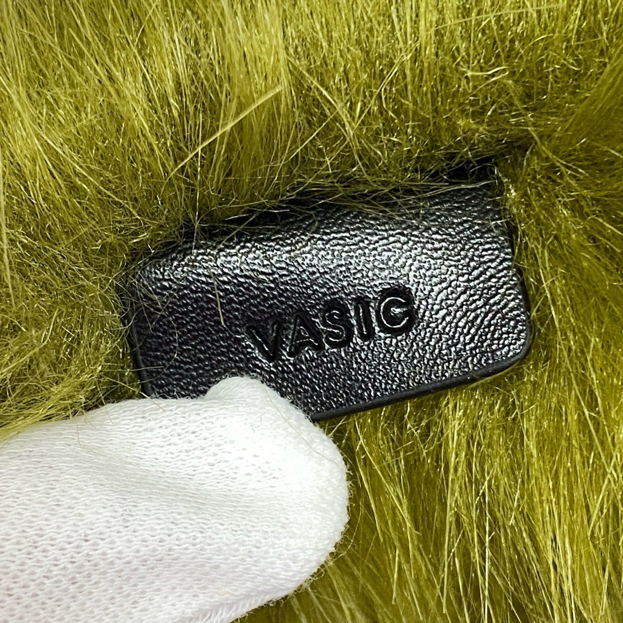 Al20 《未使用》定価¥33,000 VASIC ヴァジック FELIX MINI TOTE エコファー トートバッグ グリーン タグ付き