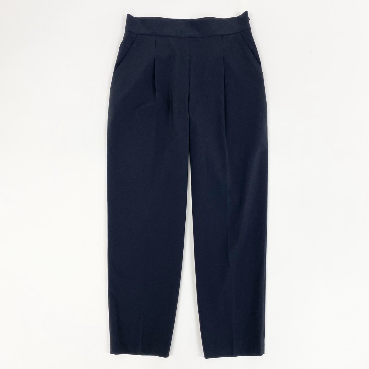 74l25 11 《美品》 FOXEY NEW YORK フォクシー ニューヨーク 41716 Giselle Pants スラックスパンツ ボトムス サイズ40 ミッドナイトブルー レディース 日本製