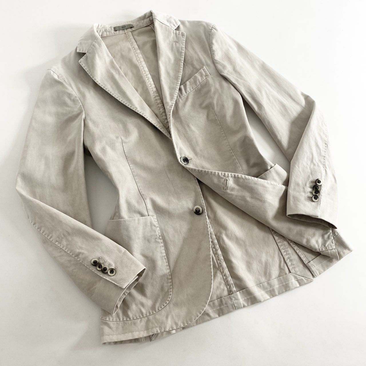 27h7 イタリア製 BOGLIOLI ボリオリ COAT テーラードジャケット コットンジャケット R3302G サイズ42 ベージュ コットン100% メンズ
