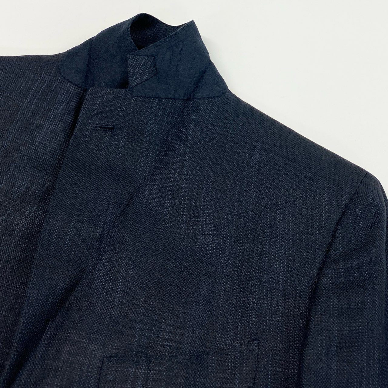 65b10【美品】Salvatore Ferragamo サルバトーレフェラガモ 紺ブレザー 金ボタン テーラードジャケット 48サイズ ネイビー メンズ 男性用k02i