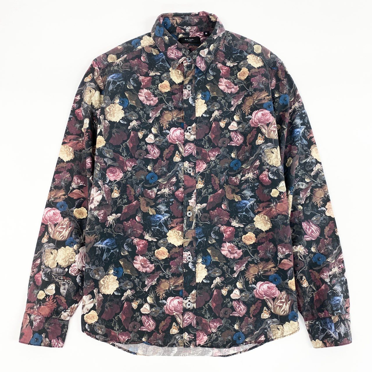 13f12 Paul Smith ポールスミス 花柄シャツ 総柄 メンズシャツ バラ フローラル フラワープリント 薄手シャツ 男性用 PL-CR-42889 M マルチカラー コットン100%