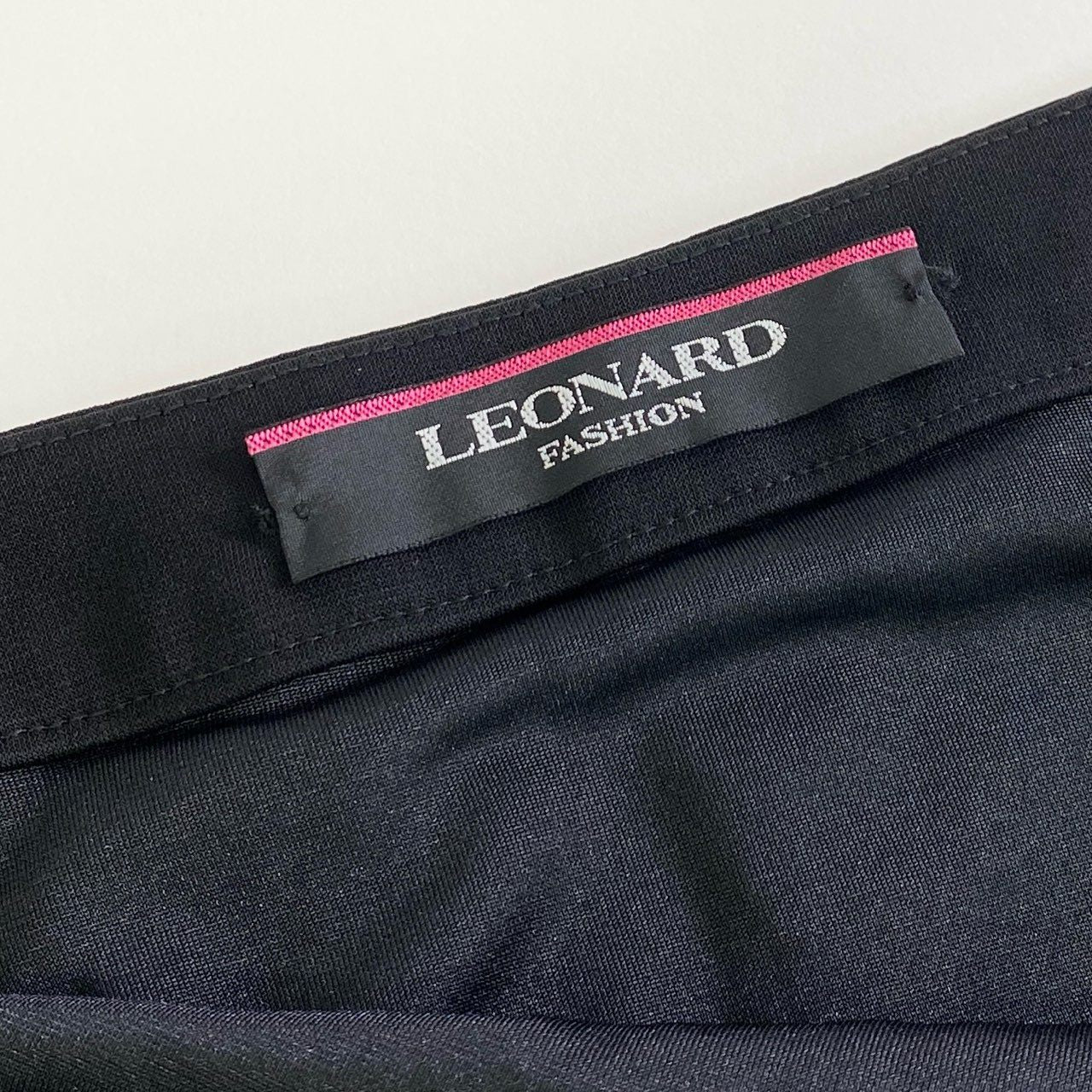 73j9 LEONARD レオナール カンカン素材 フレアスカート 膝丈スカート カンカンスカート 0172259 サイズ42 ブラック アセテート ポリエステル レディース 日本製