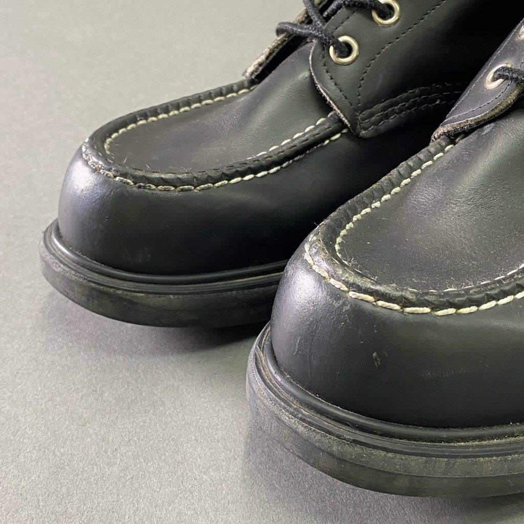 6f7 【USA製】 RED WING レッドウィング 8133 羽根タグ ワークブーツ レースアップブーツ サイズ10E ブラック レザー メンズ 男性用 アメカジ