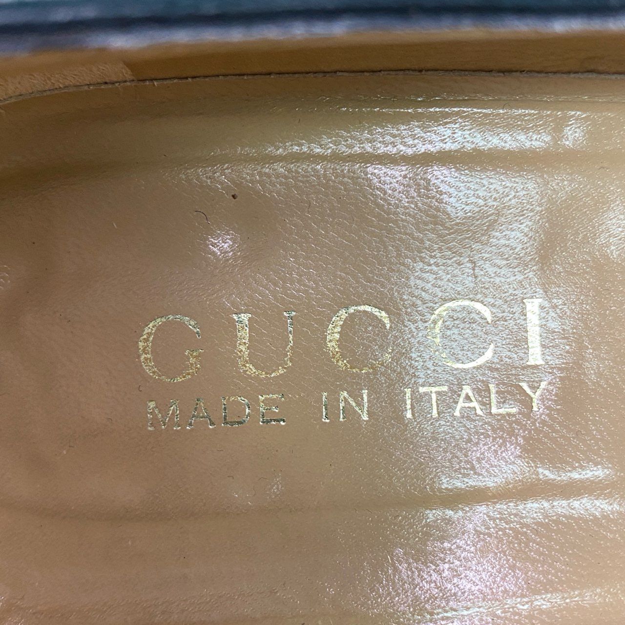 4c25 GUCCI グッチ バンブービット ローファー パンプス シューズ スエード イタリア製 6 1/2 グリーン スウェードレザー