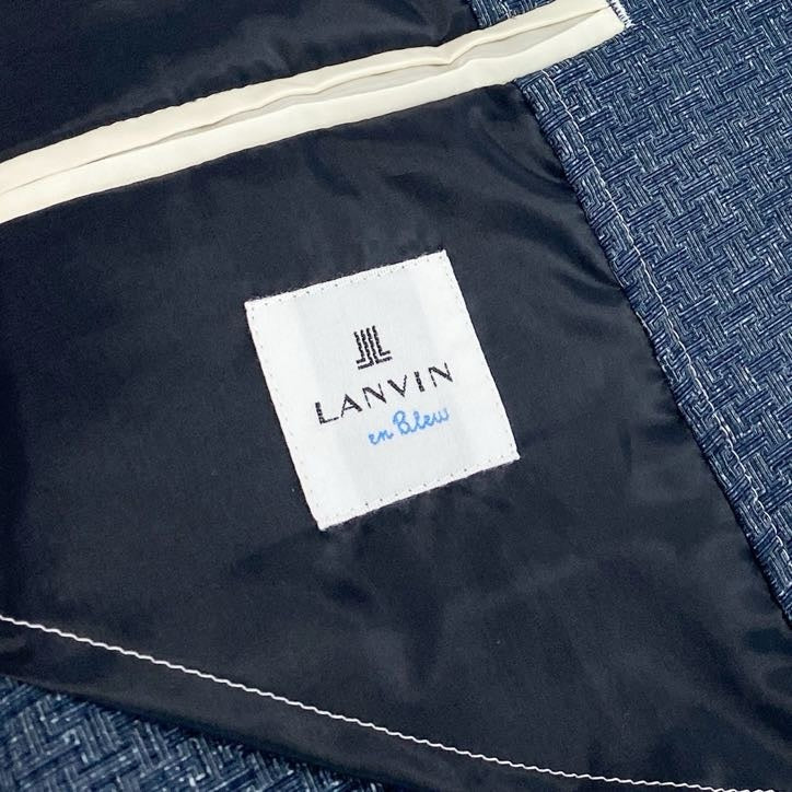 79g24 LANVIN en Bleu ランバンオンブルー セットアップスーツ ジャケット パンツ LB-6M-51711 50 ブルー メンズ_