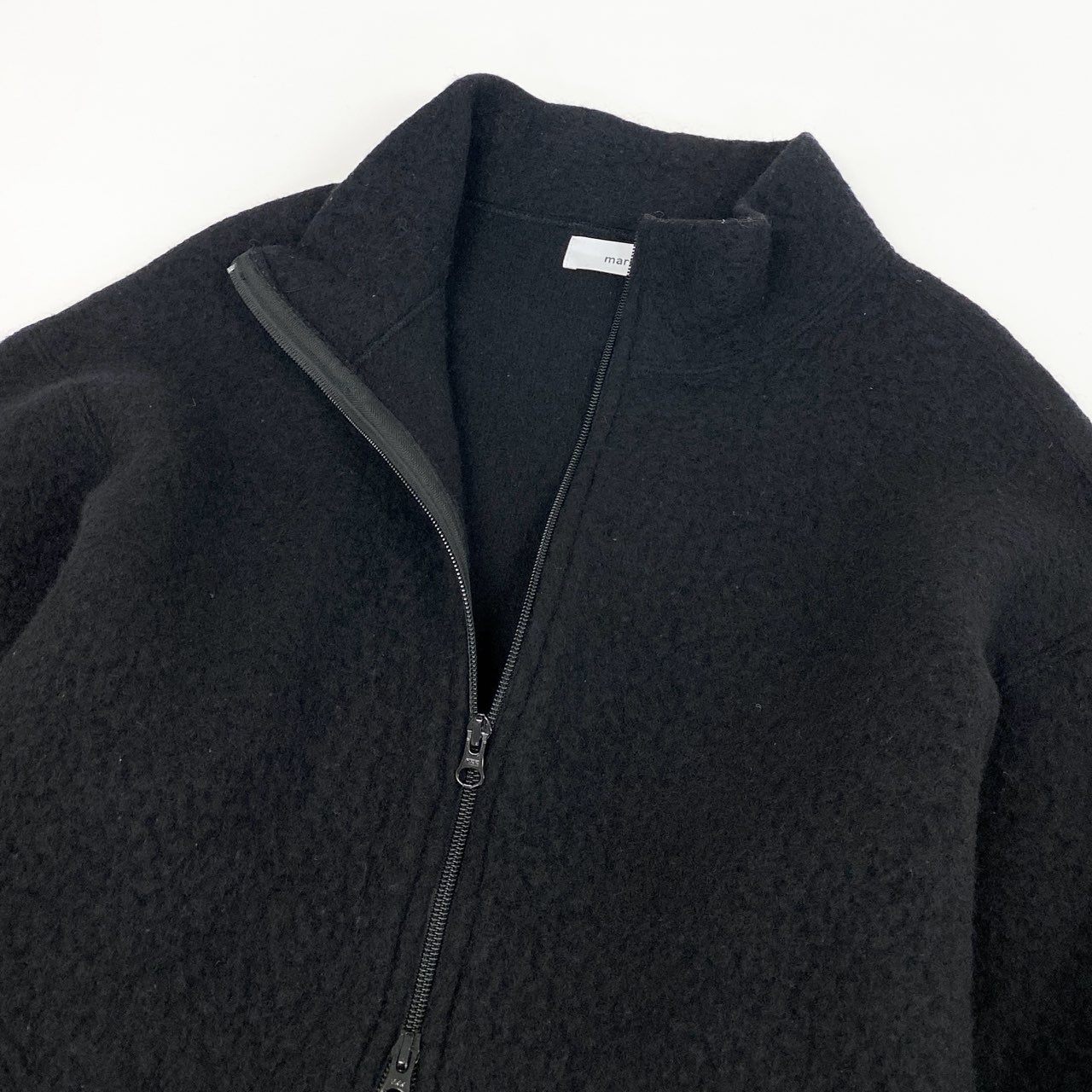 49f2 marka マーカ ZIP UP CARDIGAN WOOL PILE SHEEP ジップアップカーディガン アウター ジャケット 羽織 M21C-17OS01 1 ブラック ウール
