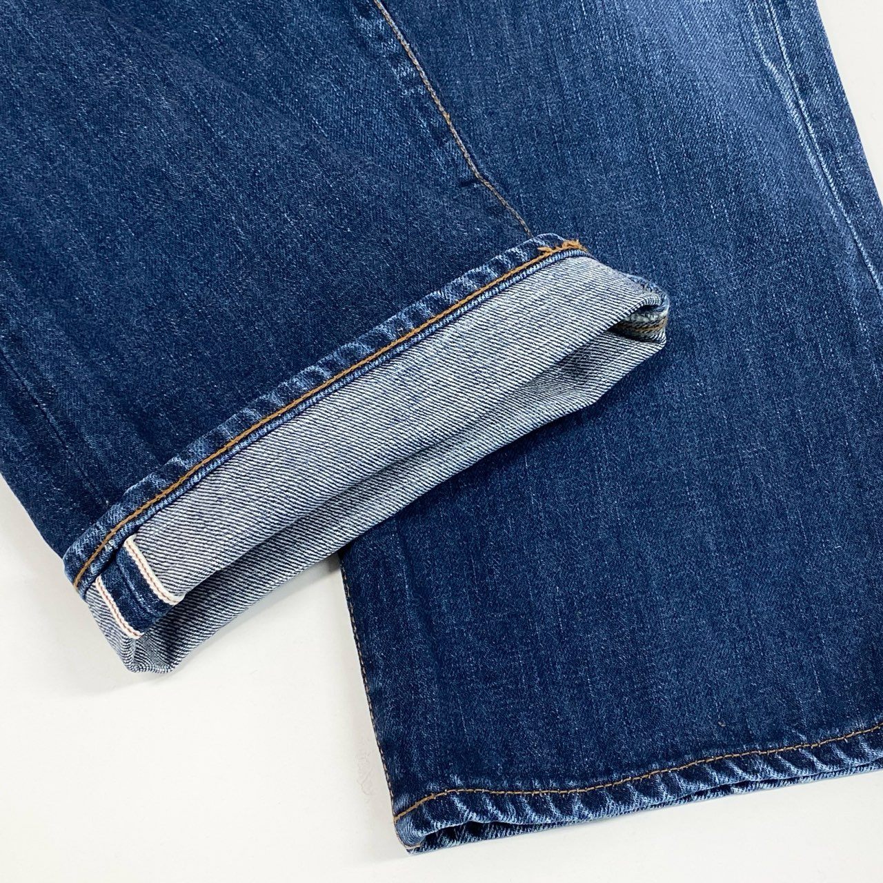 66g24① 児島ジーンズ KOJIMA GENES デニムパンツ ジーパン 5ポケット サイズ42 インディゴブルー コットン100 メンズ 紳士服_