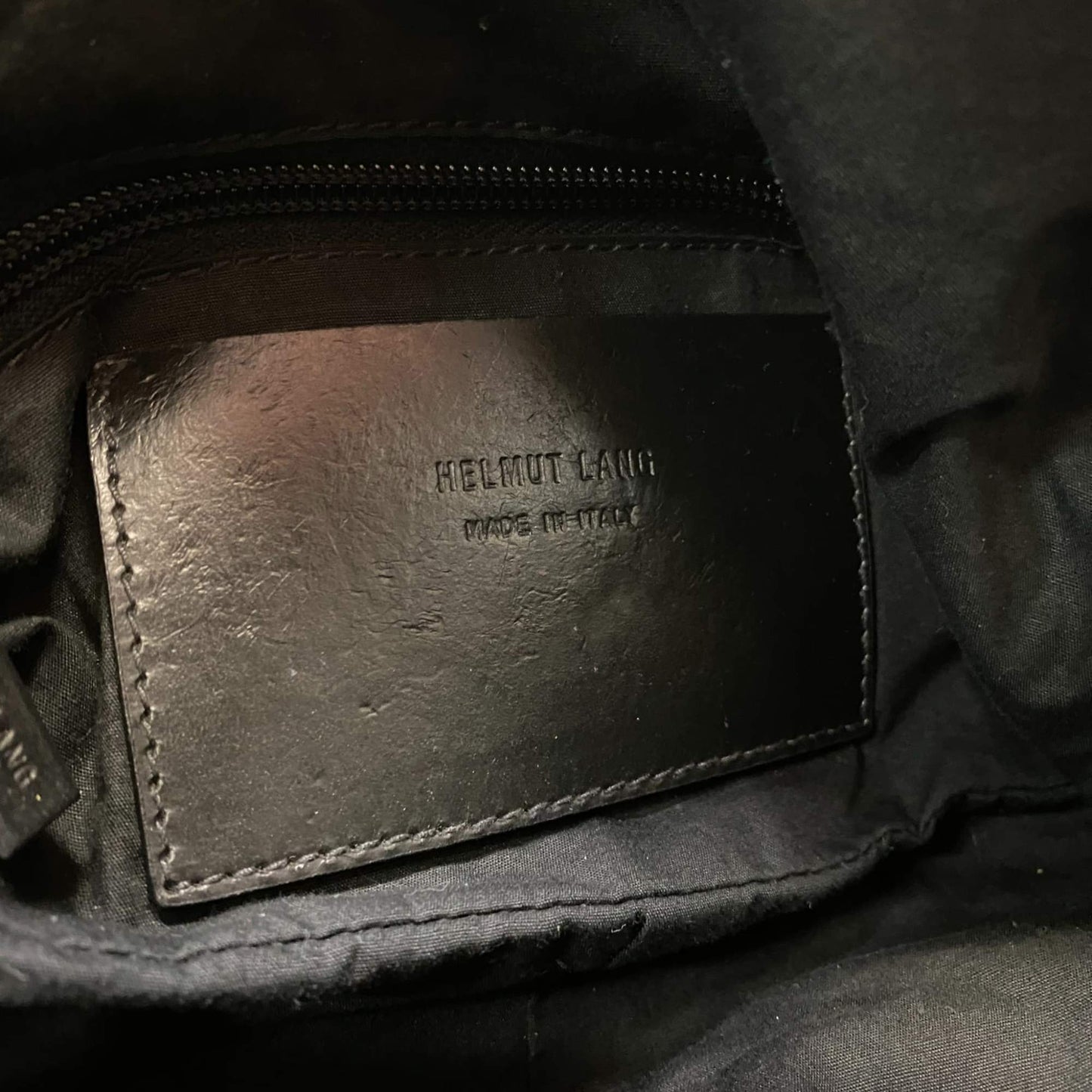 L10 Helmut Lang ヘルムートラング Archive Black Suede leather oneshoulder bag fringe detail unisex アーカイブk02i