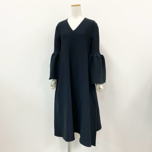 72a14 《未使用》 定価¥61,600 CFCL シーエフシーエル POTTERY KAFTAN 3 カフタンドレス CF005KH071 1 ブラック 日本製 伸縮性◎ ワンピース
