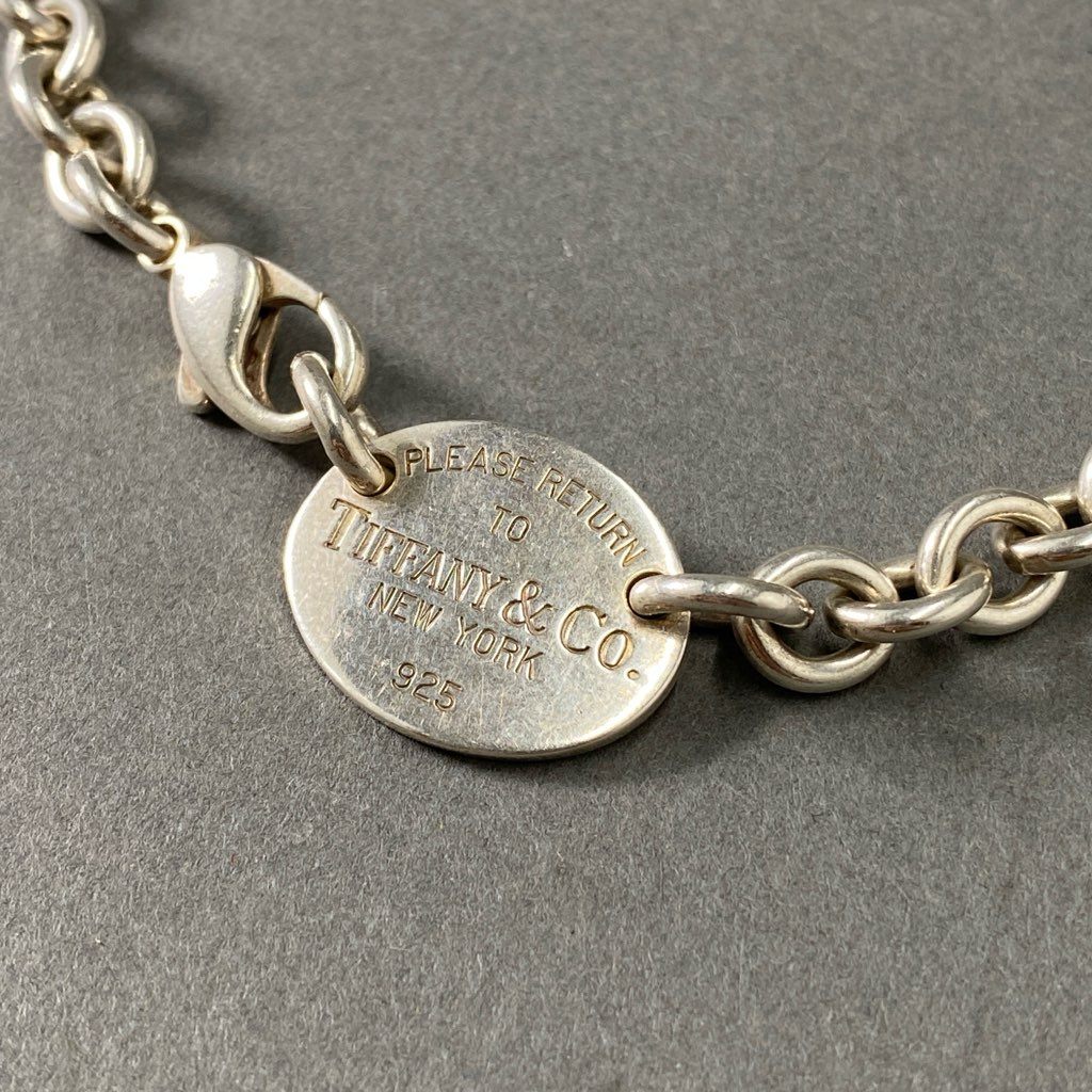 3d12 TIFFANY&Co. ティファニー リターントゥ オーバルタグ ネックレス シルバー SV925 アクセサリー ジュエリー SILVER