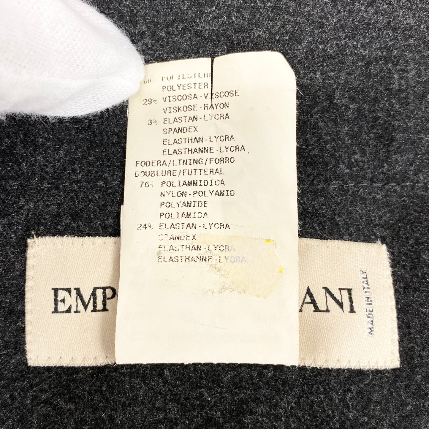 30h29 EMPORIO ARMANI エンポリオアルマーニ スーツセットアップ 上下セットアップ イタリア製 50サイズ グレー メンズ 男性用u02t