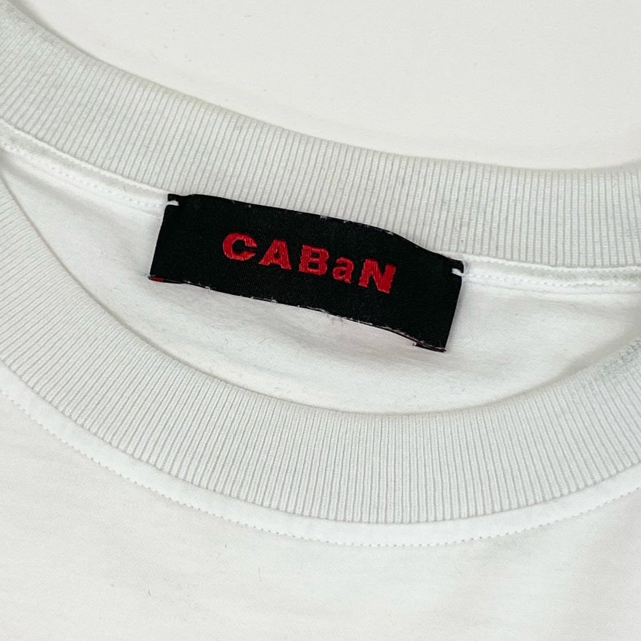 33k28 CABaN キャバン 21SS NEW COSTARICA アートTシャツ スビンコットン 植物 ボタニカル柄 半袖カットソー 59-03-11-03009 M ホワイト