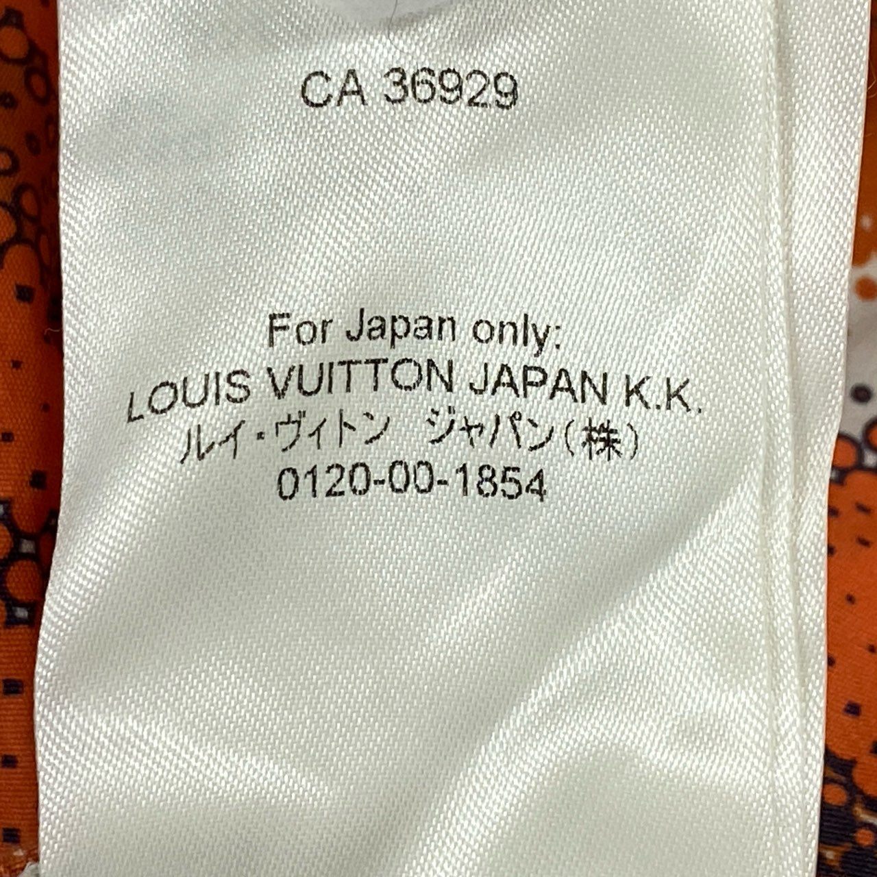 27a17 LOUIS VUITTON ルイヴィトン 24SS ナイロンスウィムショーツ ショートパンツ ハーフパンツ 総柄プリント イタリア製 大きいサイズ 1AFAY6 XLサイズ オレンジ