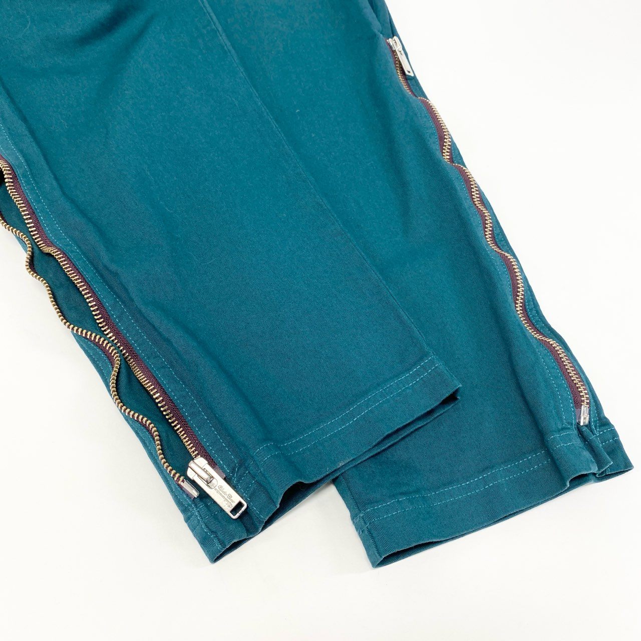 73j28 《新品保管品》 UNDERCOVERISM アンダーカバーイズム 23ss Dリング サイドジッパー コットンパンツ ボトムス ウエストゴム U11C4502-2 サイズ4 ダークグリーンo07t