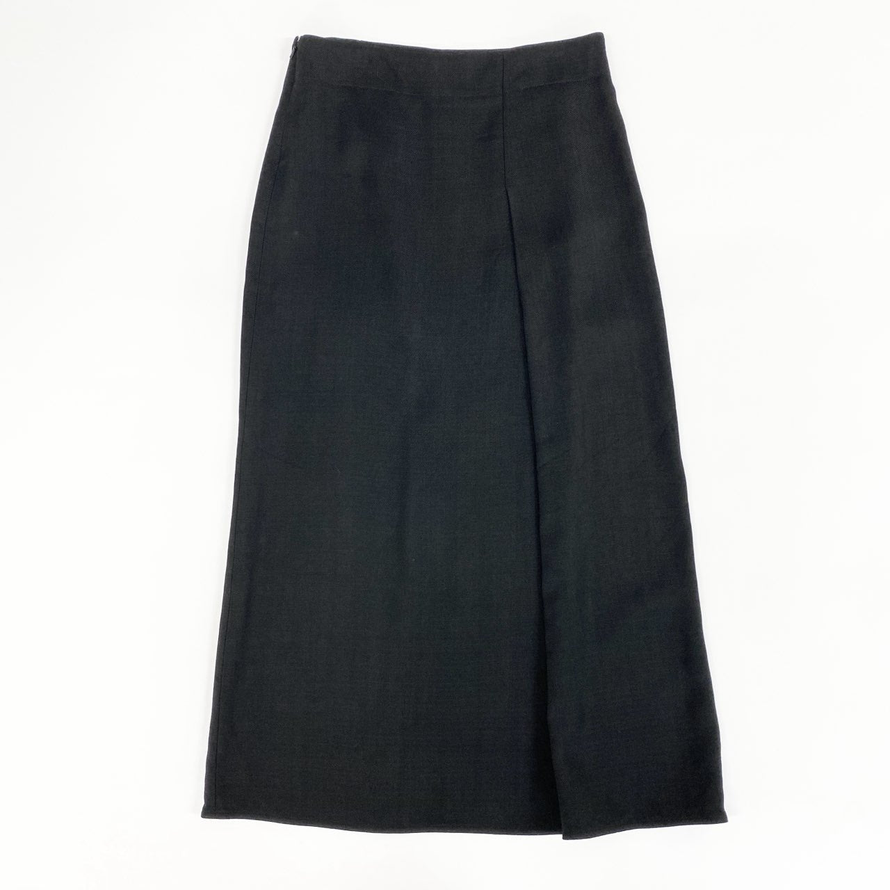 82d4 定価¥34650 STUDIO NICHOLSON スタジオニコルソン JAYA ASYMMETRIC DRAPE SKIRT ロングスカート 00 ブラック アシンメトリー ワンタック