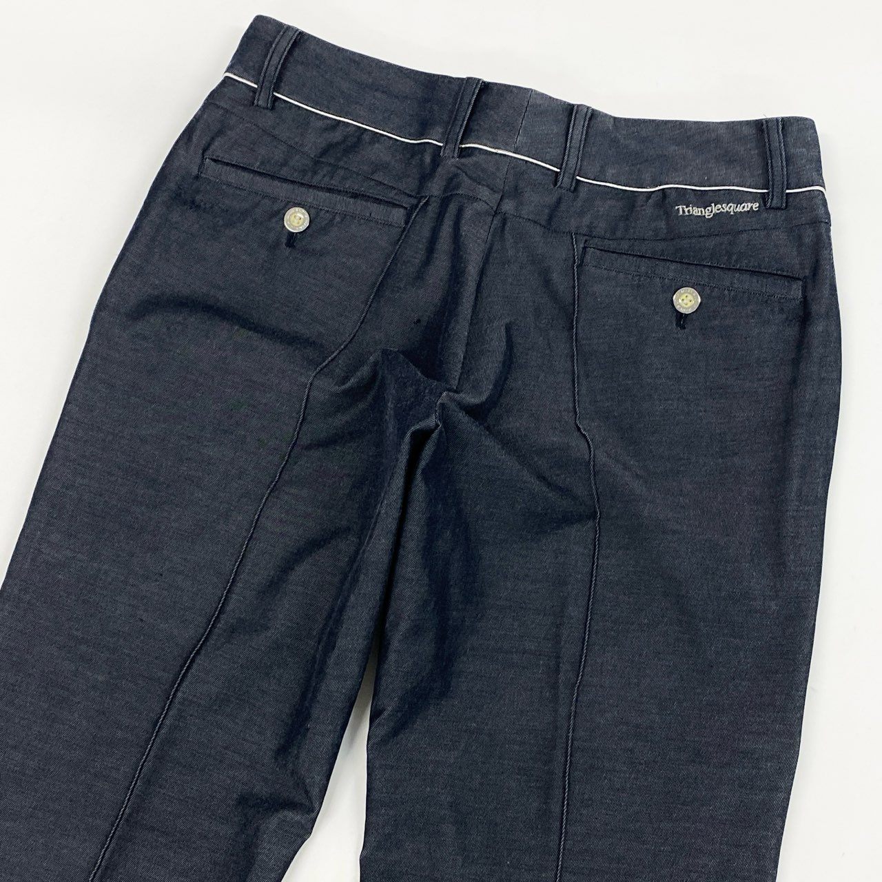 83i3 MARK&LONA マーク&ロナ ゴルフウェア スカル ストレッチパンツ ボトムス 日本製 TS-15S-T03 Sサイズ ブルー メンズo07t
