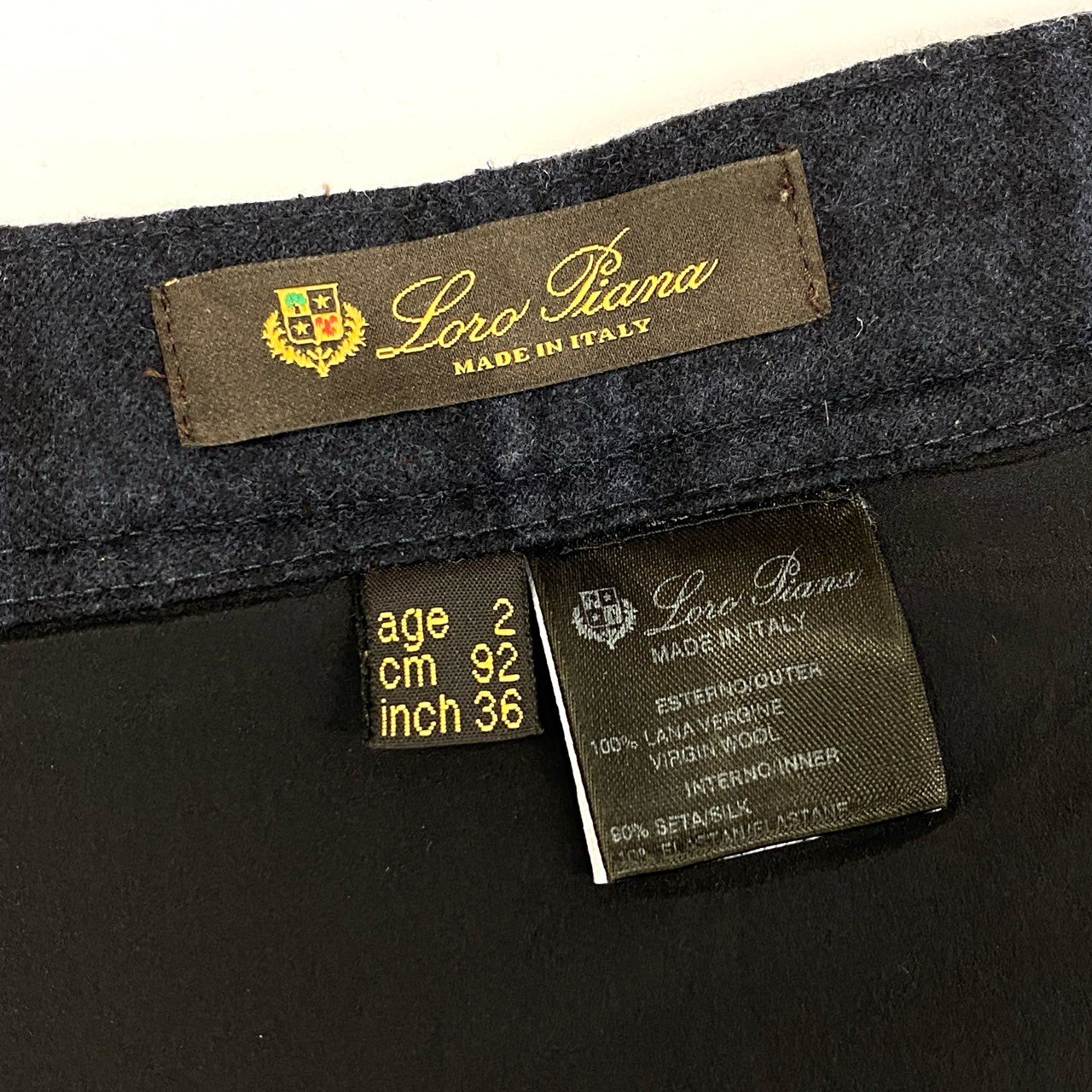 68j15 Loro Piana ロロピアーナ プリーツスカート チェックスカート 巻きスカート ウール×シルク イタリア製 36サイズ グレー系 キッズ レディースu02t