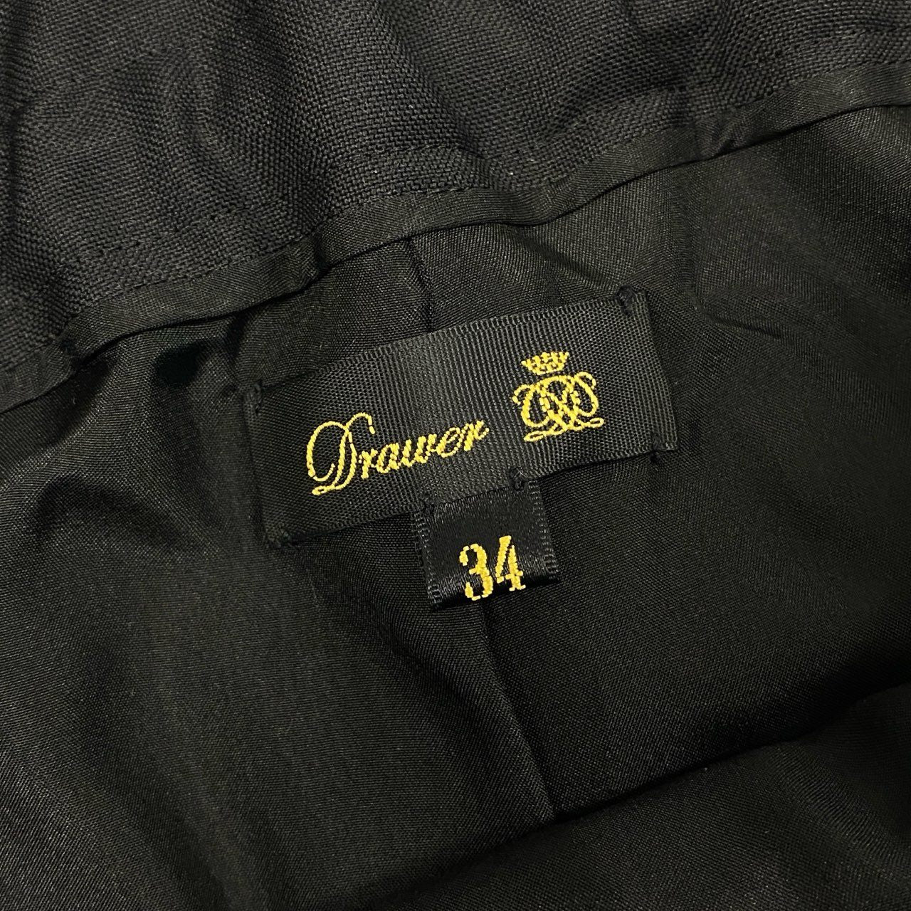 45b27 《美品》 Drawer ドゥロワー サロペット パンツ ボトムス 6514-236-1302 サイズ34 ブラック レディース 日本製 ユナイテッドアローズ