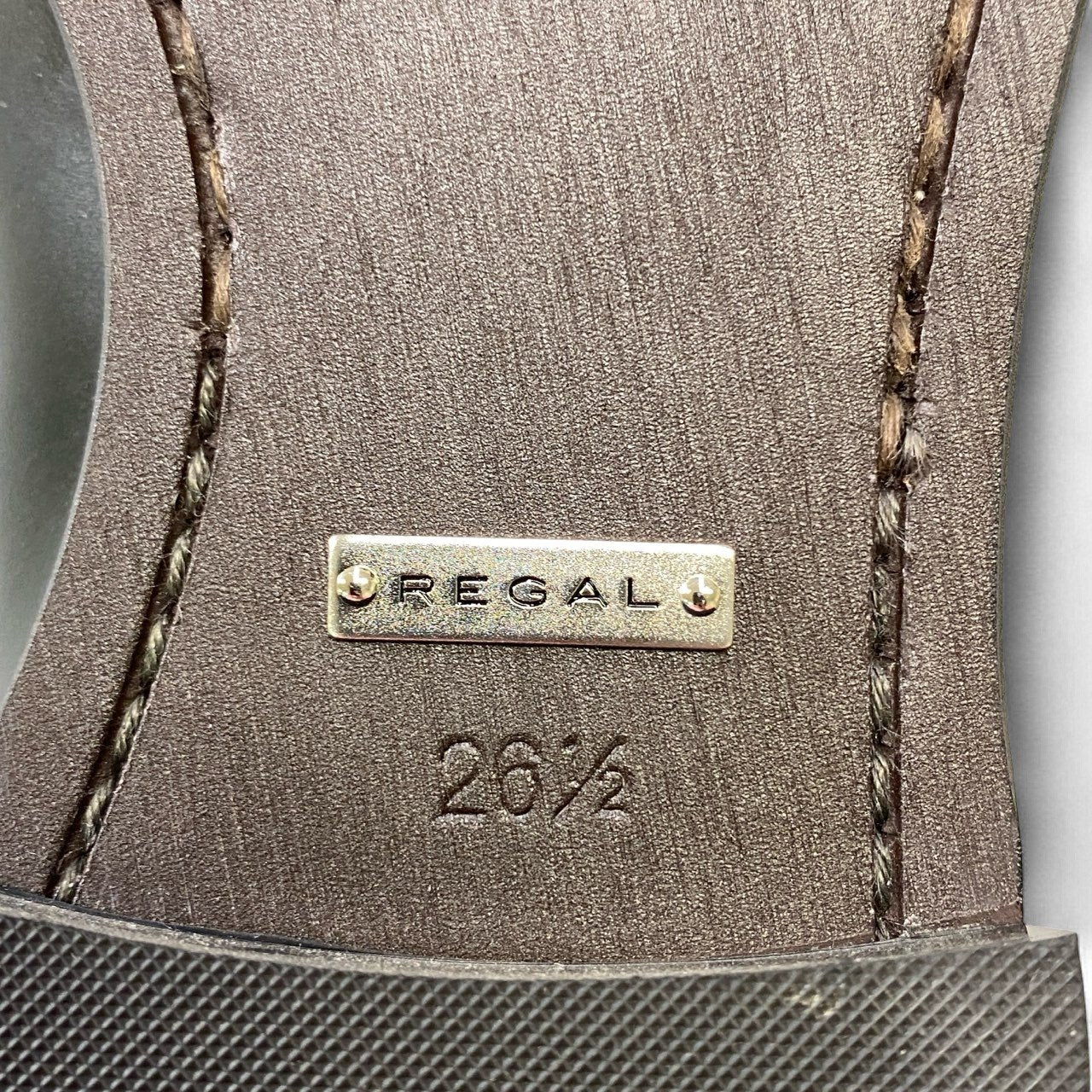1k18《美品》 REGAL リーガル ビジネスシューズ レザーシューズ プレーントゥ 革靴 523R 26 1/2 ブラック leathero07t