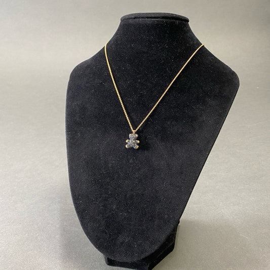 g29 SWAROVSKI スワロフスキー Teddy 3D テディペンダント ネックレス 5300448 ゴールド ブラック くまさん アクセサリー ジュエリー