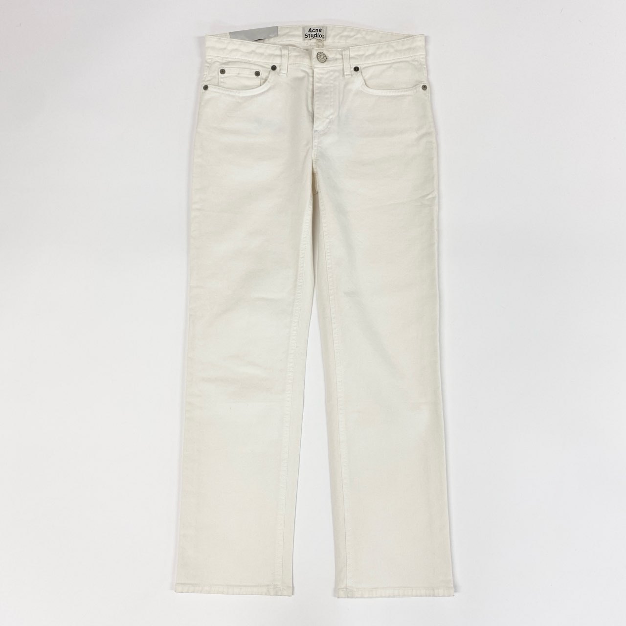 51f3 Acne Studios アクネ ストゥディオス Row White ストレッチ ホワイトデニムパンツ 27 ホワイト タグ付き ジーンズ パンツ