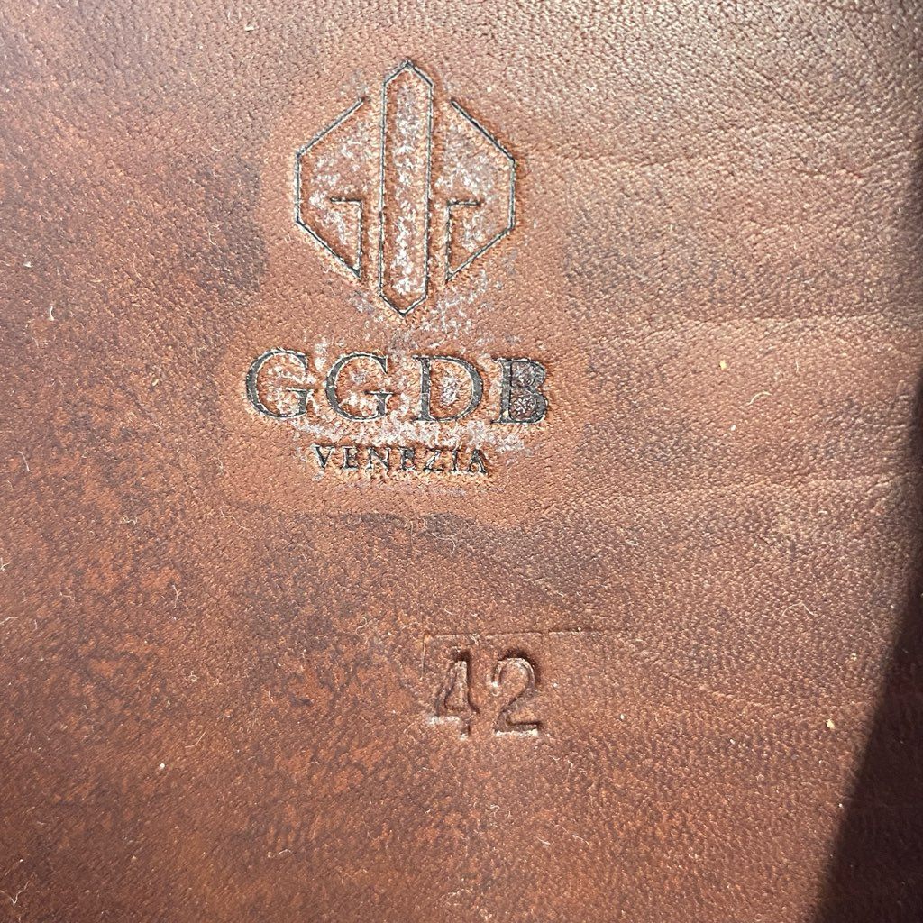 1f2 GGDB GOLDEN GOOSE ゴールデングース モカシンシューズ 42 ブラウン レザー フリンジ ローファー