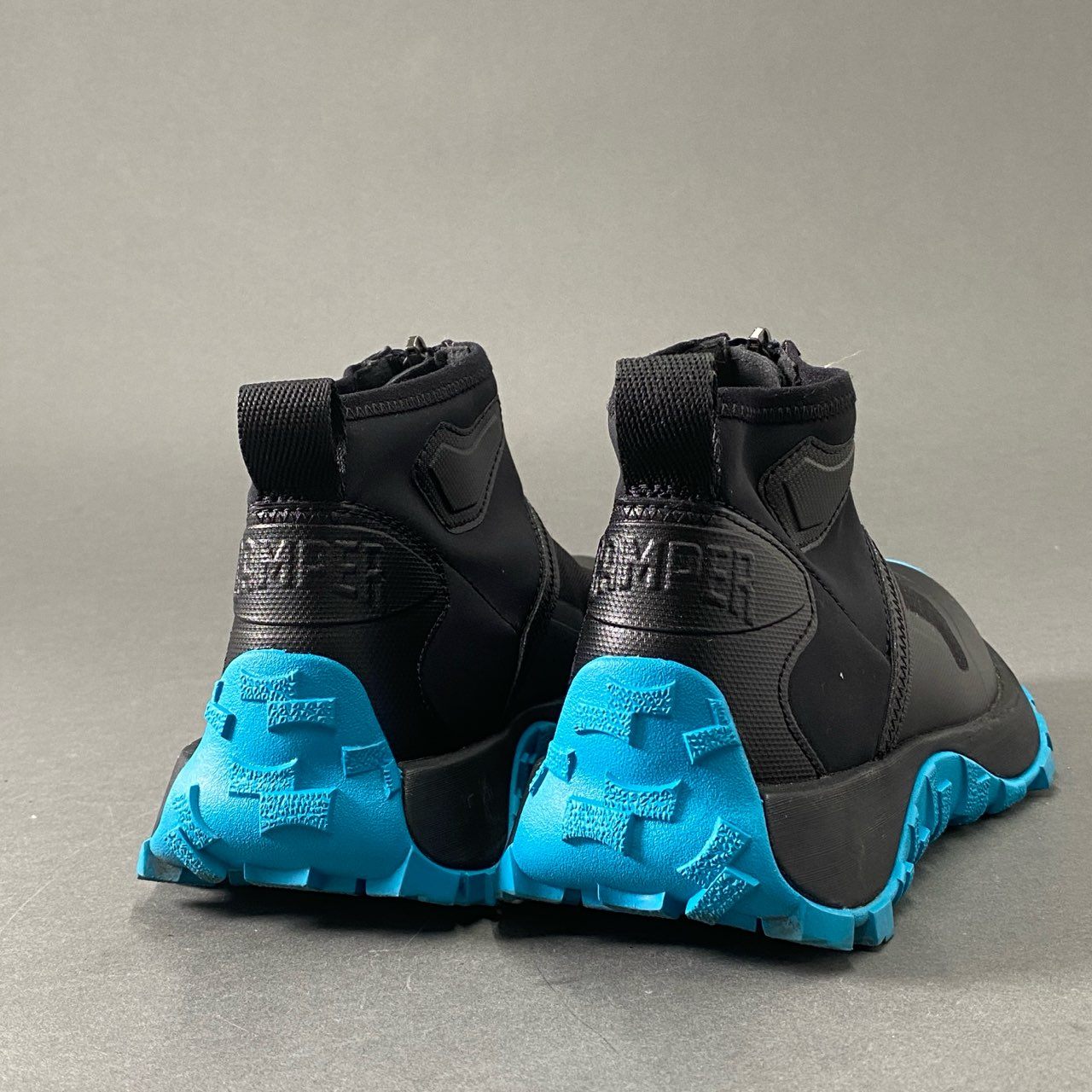 6d16 【美品】 CAMPER カンペール Drift Trail ドリフトトレイル ハイカットスニーカー K400740-003 36 ブラック/ブルー レディース