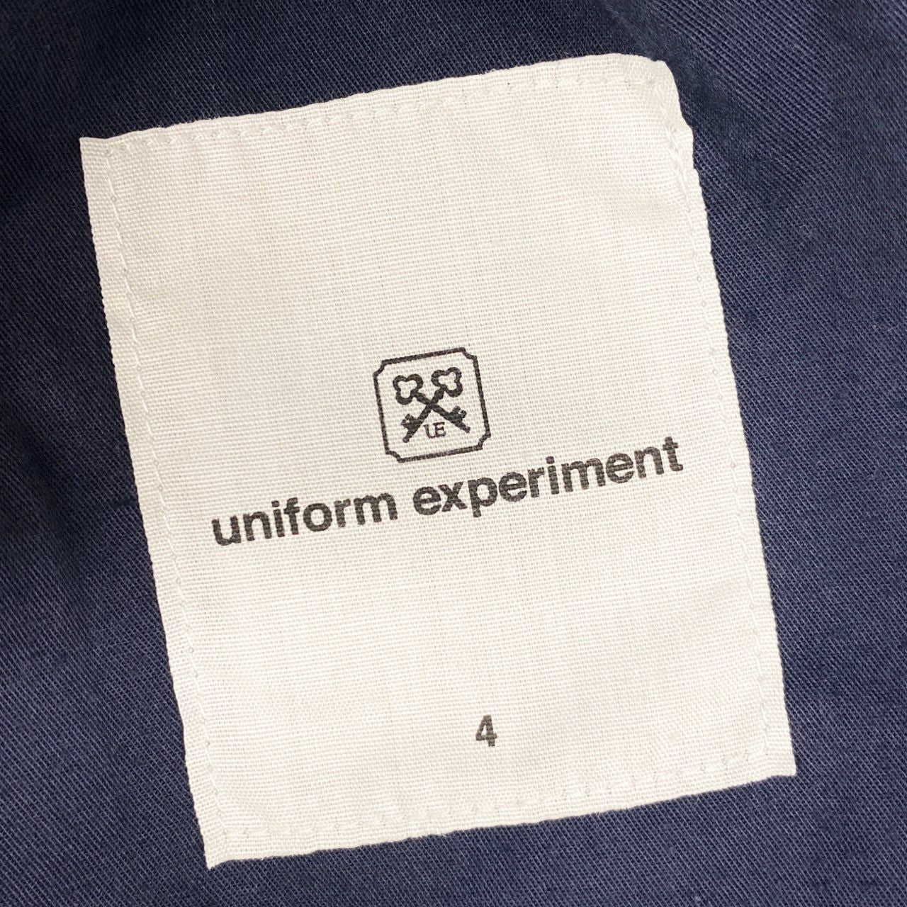 77j28《美品》uniform experiment ユニフォームエクスペリメント テーパードパンツ サイドポケット ボトム UE-190003 4サイズ ネイビー メンズu02t